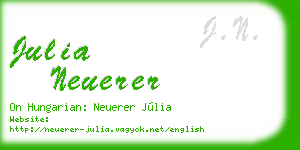 julia neuerer business card